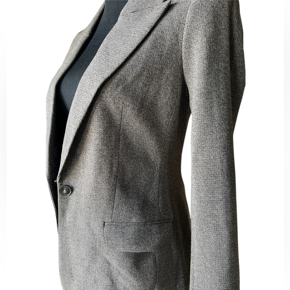 Express Women's Charcoal Brown Tan Blazer - Picture 3 of 7